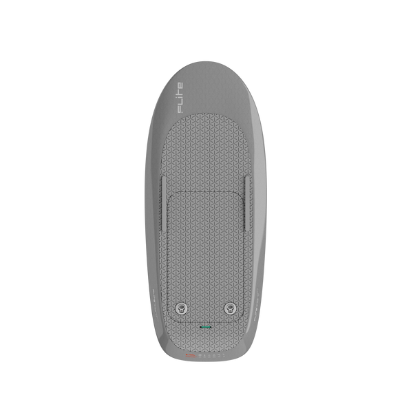 Top view of a Series 3 Silver Fliteboard PRO Carbon eFoil board