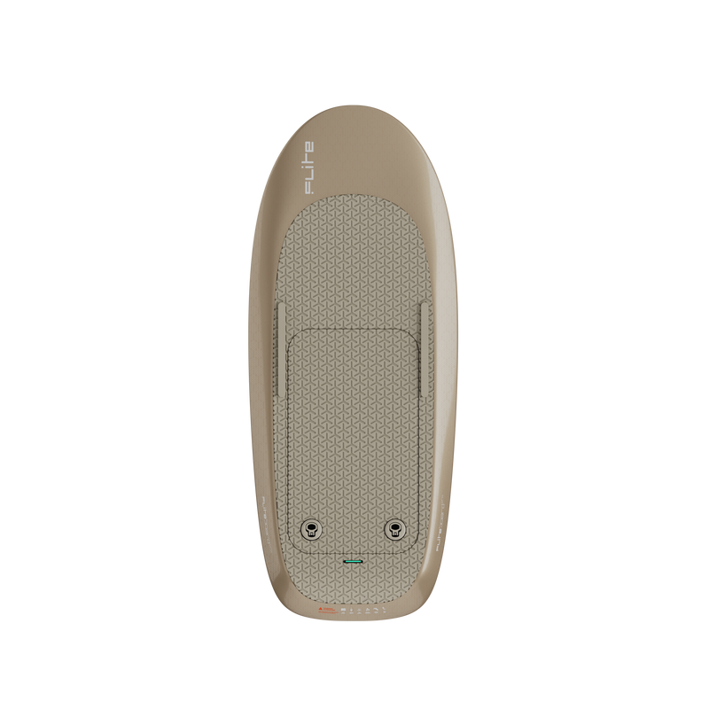 Top view of a Series 3 Gold Fliteboard PRO Carbon eFoil board