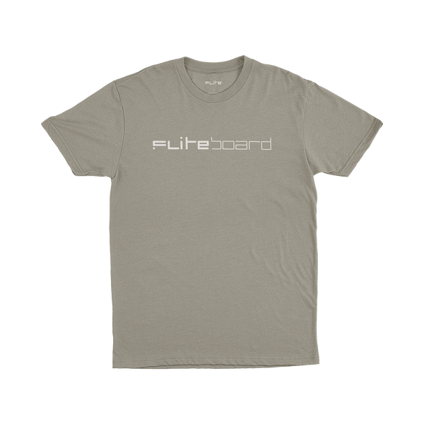Khaki - Fliteboard T Shirt Large With Fliteboard Logo